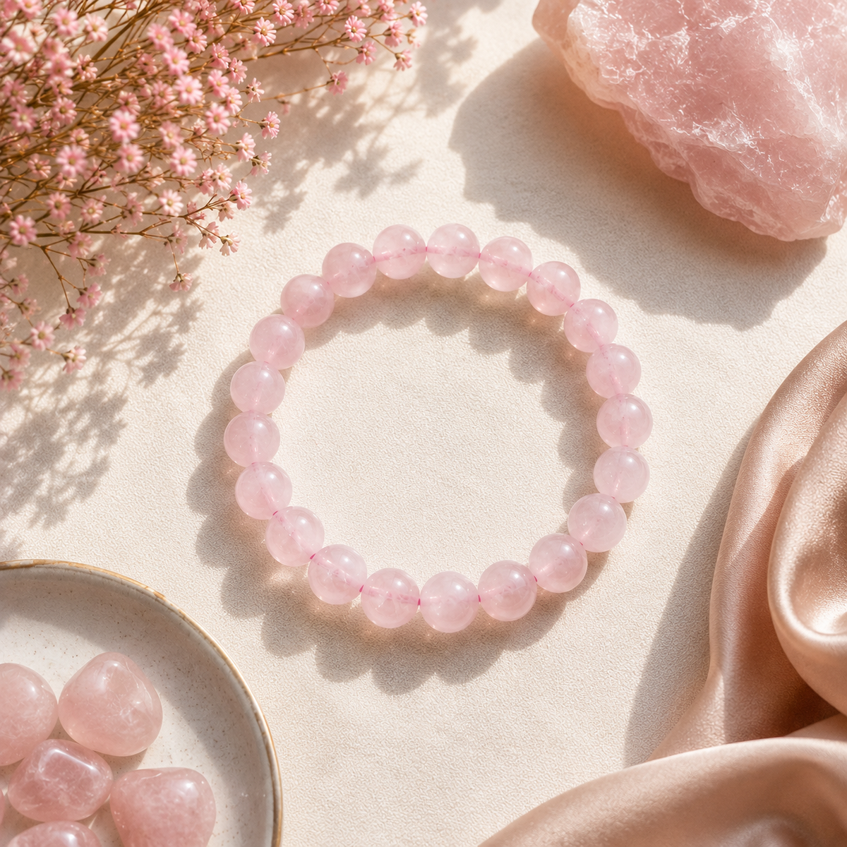Rose Quartz Bracelet | Self-Love & Heart Healing