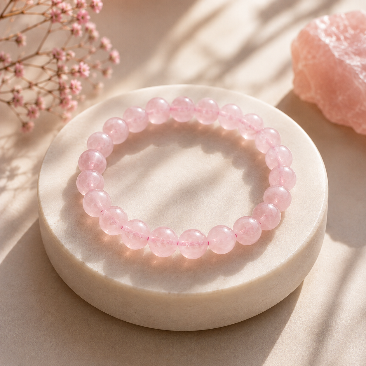 Rose Quartz Bracelet | Self-Love & Heart Healing